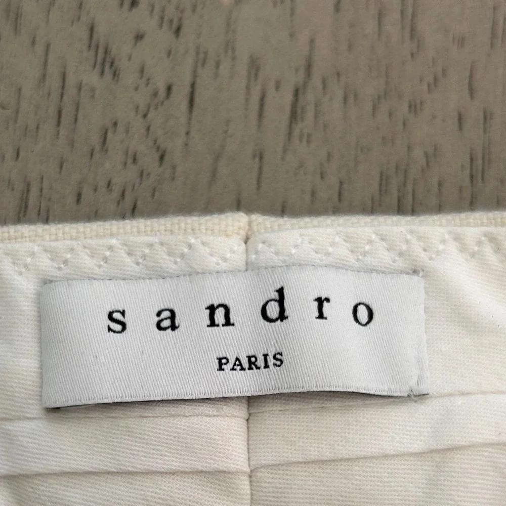 Sandro Paris Cream Off White Wide Leg Tailored Trousers Dress‎ Pants Womens 38